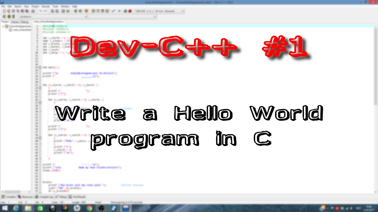 How to use dev c++ for c programming
